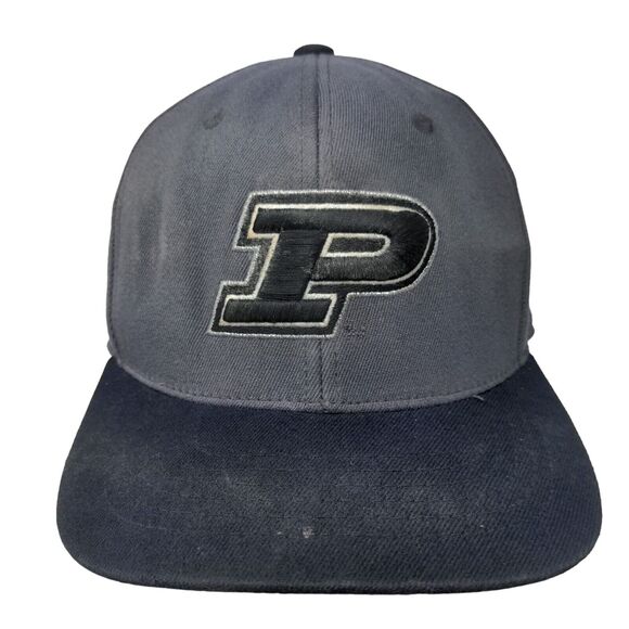 Purdue Boilermakers Fitted Hat Gray OSFA Embroidered Logo Top of the World NCAA - Picture 1 of 9